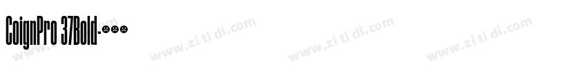 CoignPro 37Bold字体转换